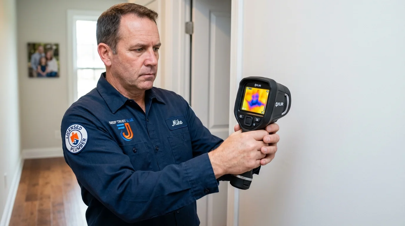 Thermal imaging leak detection by Johns Plumbing LLC in Port Jefferson